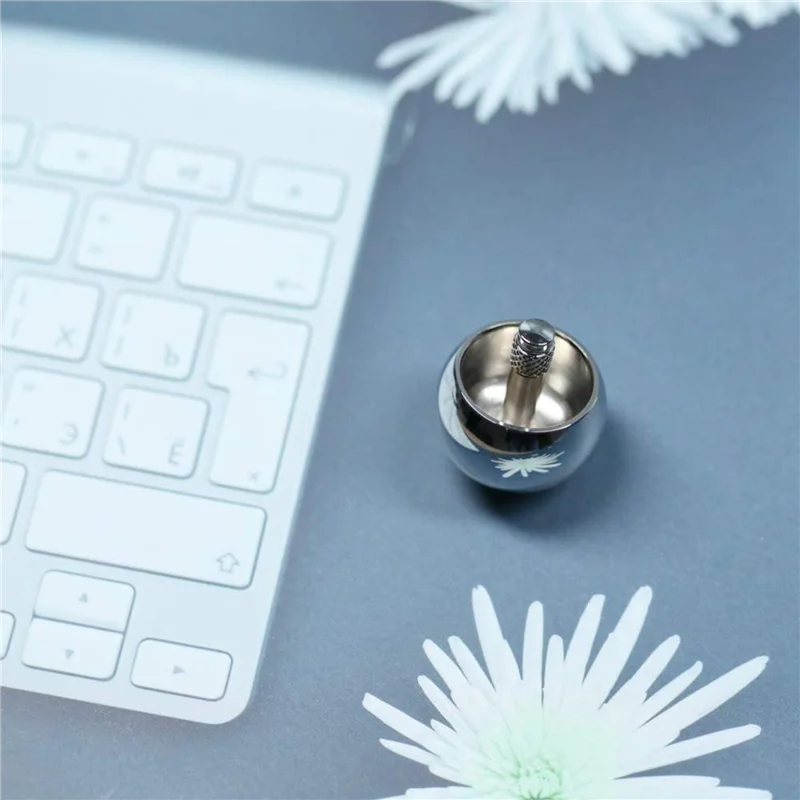 YSUN-10X Tippe Top Metal Flip Over Top roestvrijstalen tol Geweldig cadeau, zilver