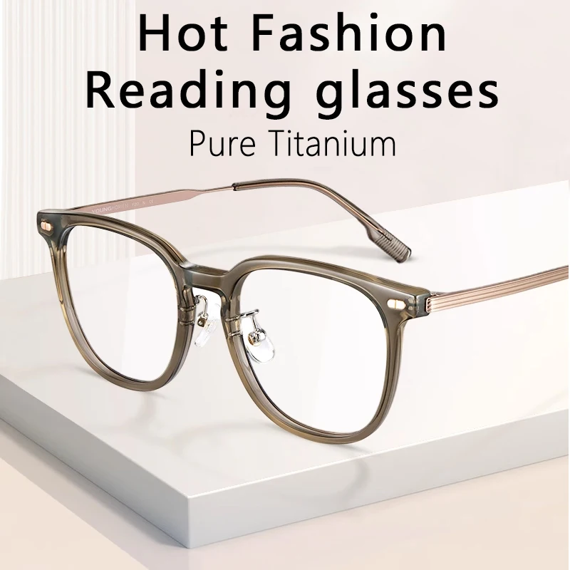 

Blue Light Blocking Reading Glasses for Women Stylish Titanium Frame Readers, Anti Glare UV Filter Eyeglass, Presbyopic glasses