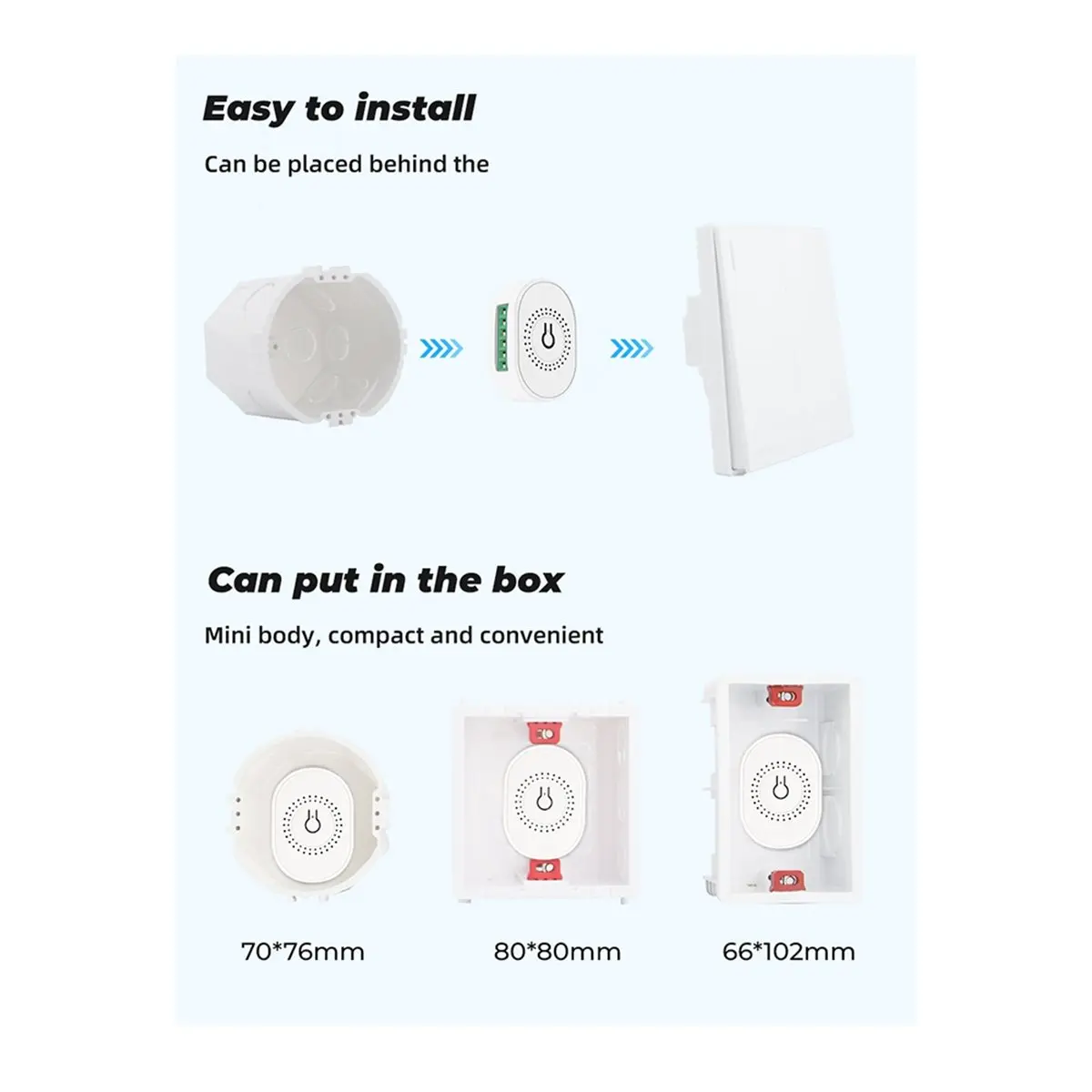 T35C Tuya Smart WiFi Fan Ceiling Fan Switch Module Dual-Mode Reset Voice Switch Controller for Home White