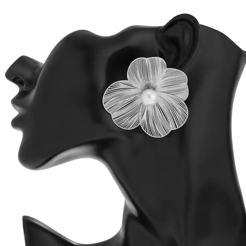 رومانسية البتلة زهرة الأقراط الطويلة المعلقة للنساء العصرية أنيقة شرابة ثقب انخفاض الأقراط مجوهرات الحفلات هدية #5