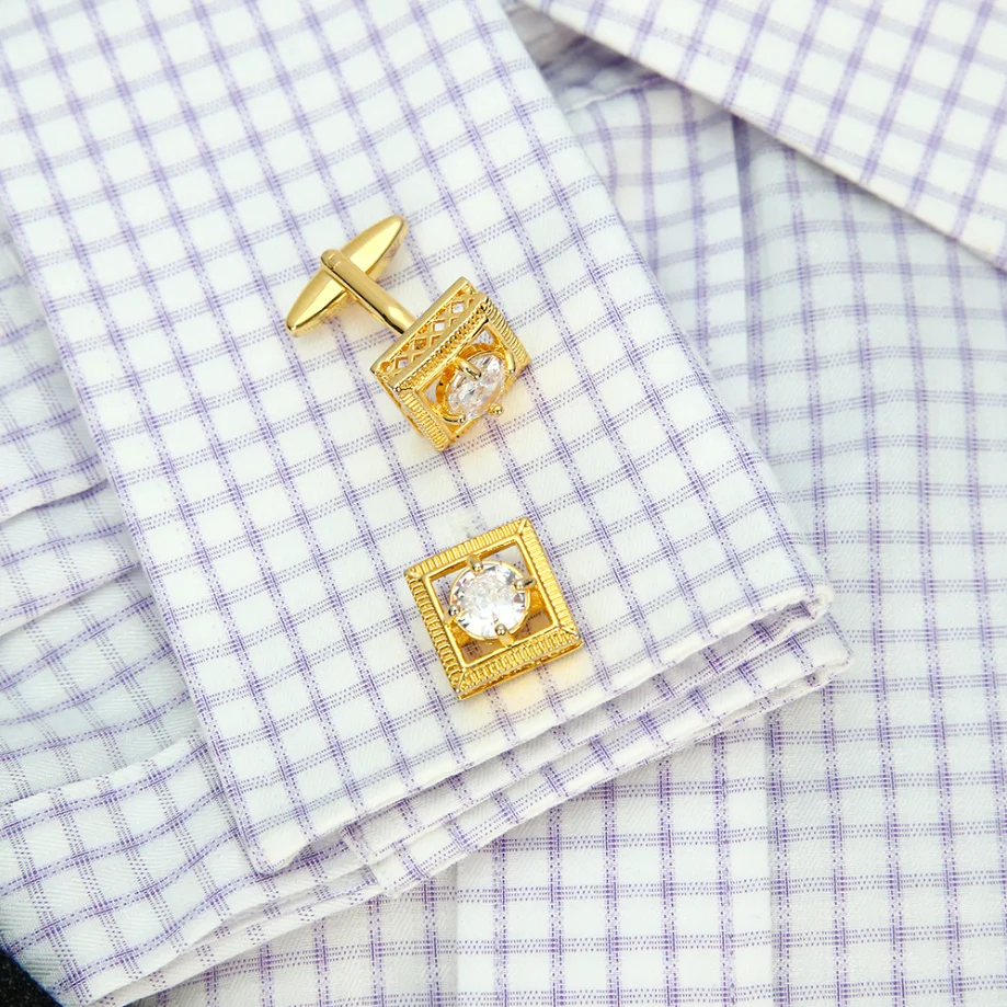 고급스러운 골드톤 커프스 링크, 프렌치 셔츠 커프 버튼 - Cufflinks Men Stainless Steel Luxury 리뷰 및 가격