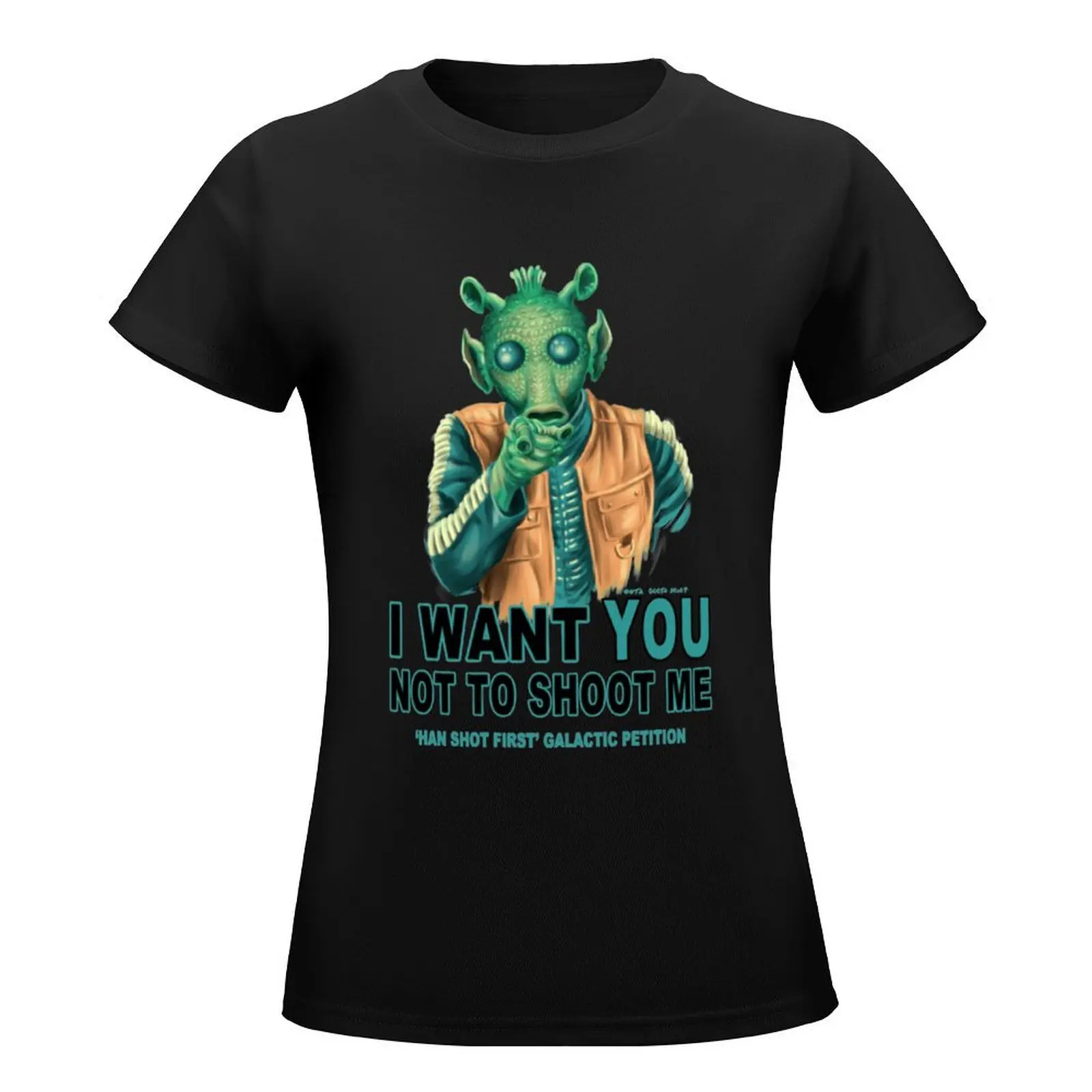 Greedo Rodian Petition T-Shirt customizeds summer top Women tops