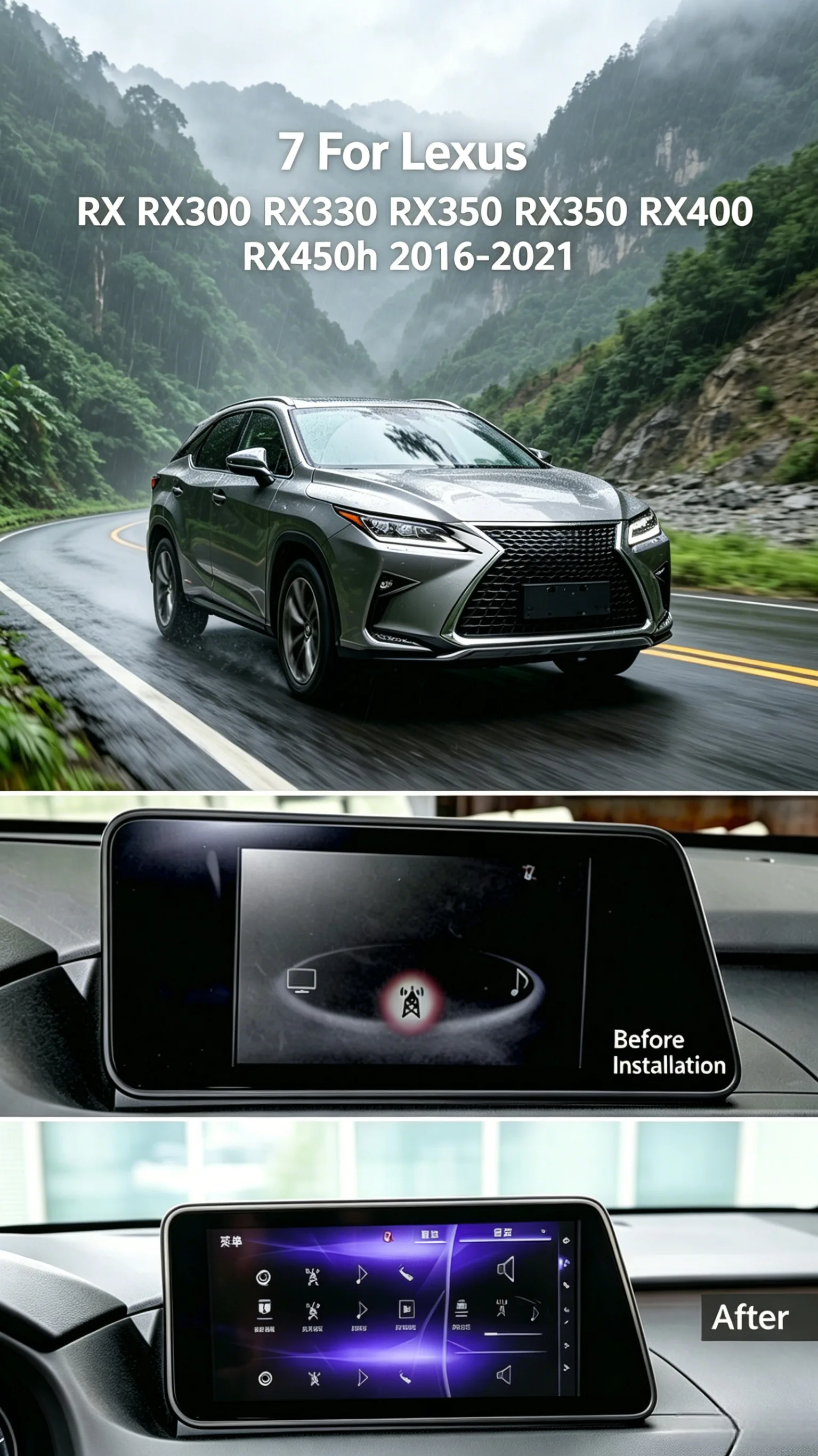 Digital Cluster Instrument For Lexus RX RX300 RX330 RX350 RX400 RX450h 2016-2021 Linux Car LCD Dashboard Virtual Cockpit Panel