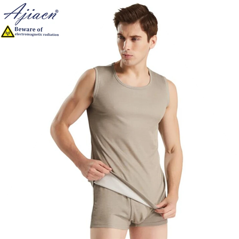 Real anti-radiation silver fiber knitted fabric men\'s underwear Electromagnetic radiation shielding undershirt and underpants