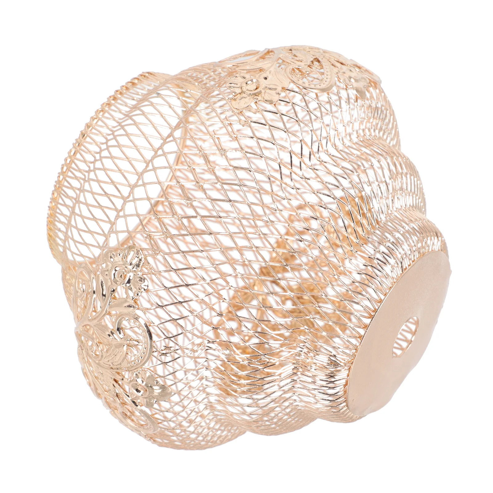 

1pc Metal Lamp Shade Golden Iron Wire Lantern Design Hanging Light Cover For Home Decor Iron Craft Lampshade Retro Style