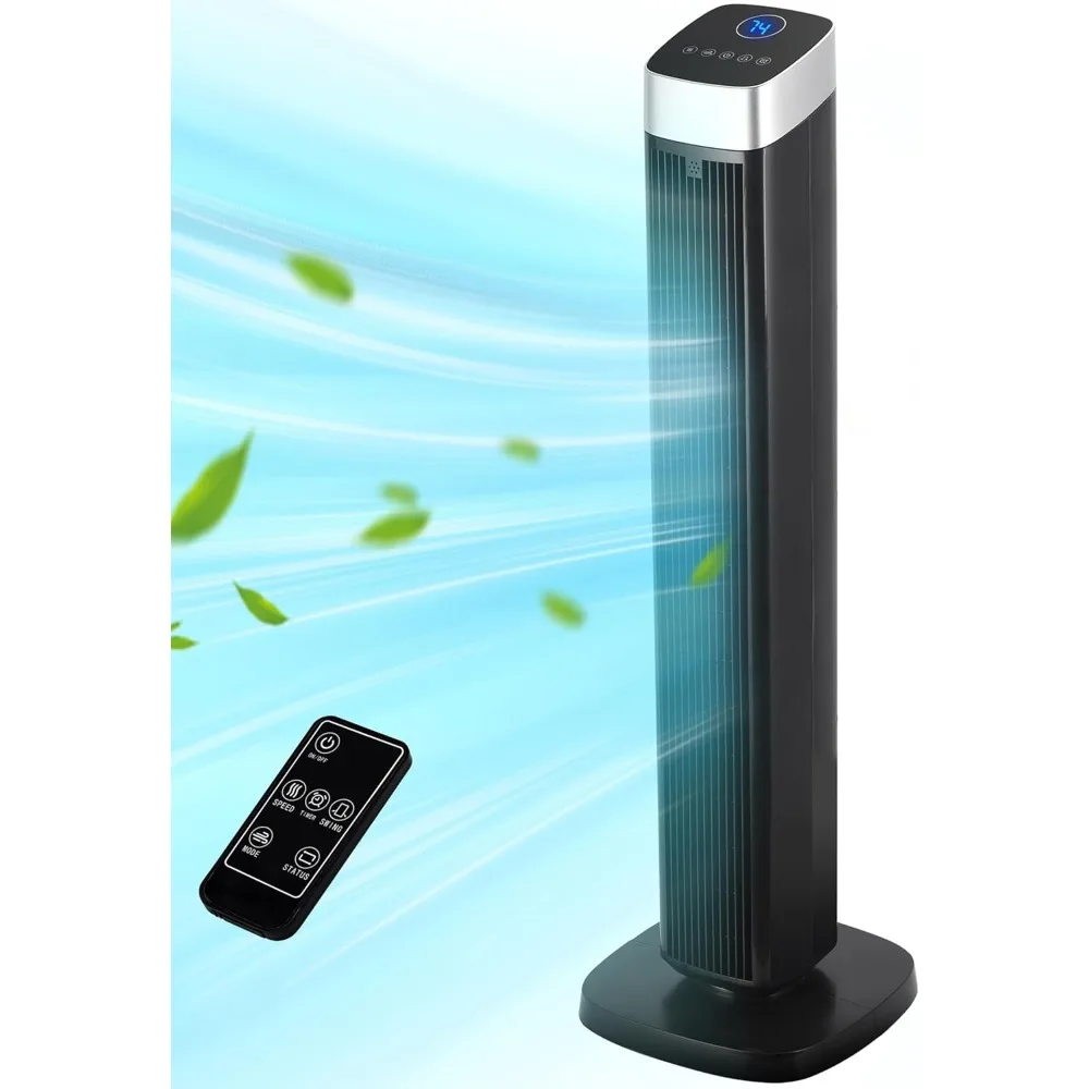 

Tower Fan for Bedroom,41"Quiet Bladeless Floor Fan,90° Oscillating Standing Fan,24H Timer,Remote Control,Fans that Blow Cold Air