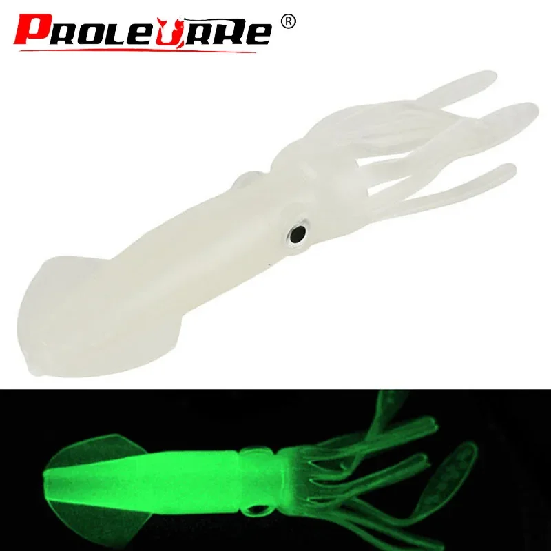 

1Pc Luminous Squid Soft Fishing Lure 10cm 8g Wobblers Jig Swimbait Artificial Silicone Soft Bait Carp Fishing Tackle