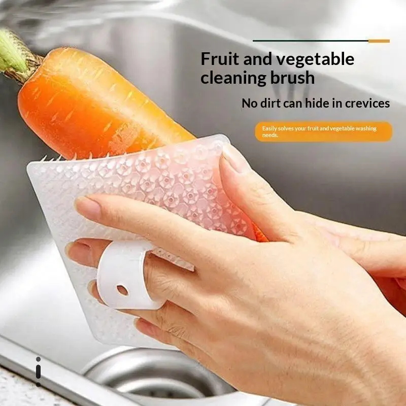 1Pc Multi-purpose Vegetable And Fruit Cleaning Brush For Potatoes Carrots Apples - Soft-bristled Reusable Kitchen Brush
