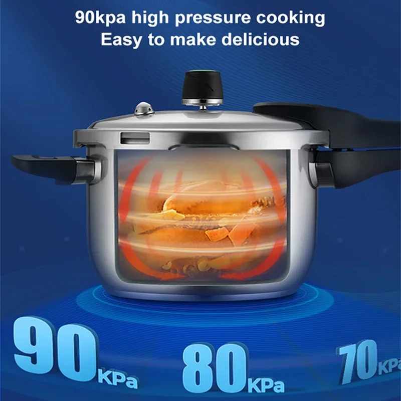 Autocuiseur à gaz domestique en acier inoxydable 304, cuiseur à induction général, autocuiseur Tat, étanche, 1-3-4-5-6