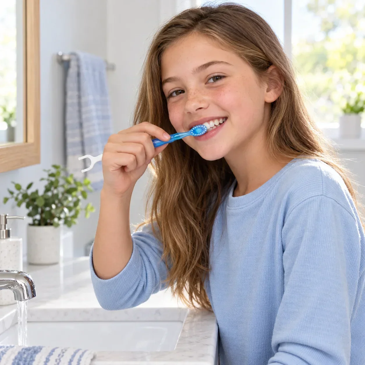 Bursting beads toothbrush disposable mini portable household independent english soft-bristled toothpick dental floss suit
