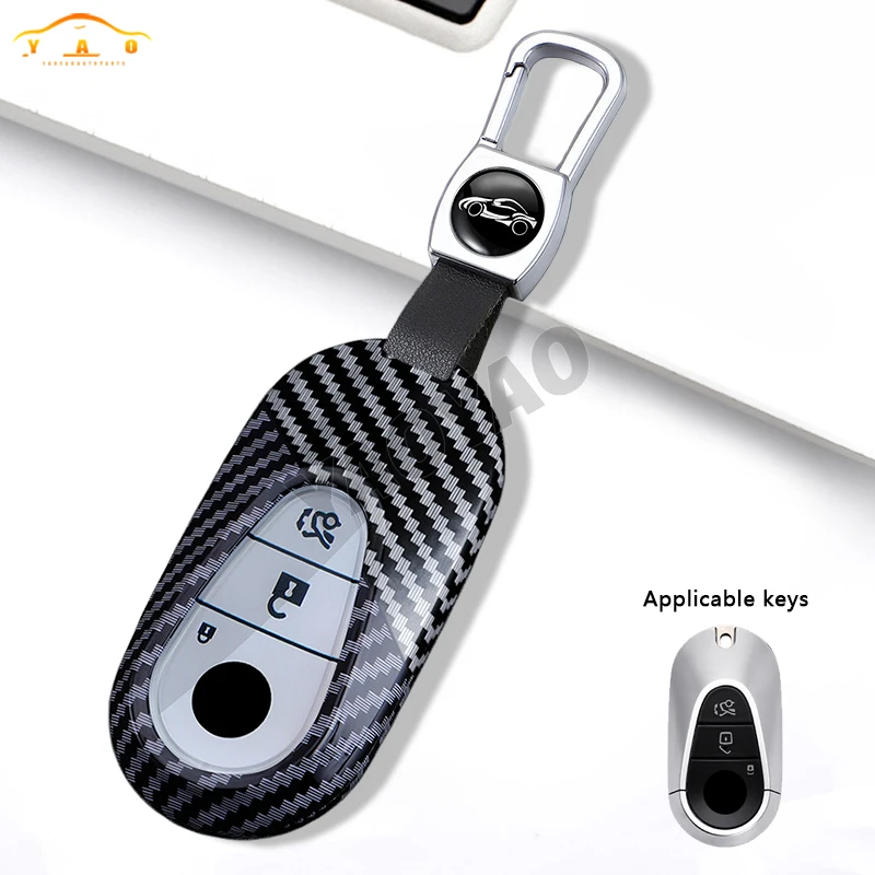 

Carbon Fiber Car Key Case Cover For Mercedes Benz 2022 C S Class W206 W223 S350 C260 C300 S400 S450 S500