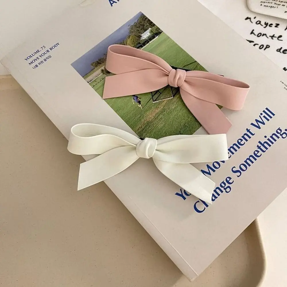 

Clip Duckbill Clip Geometry Shape Bowknot Female Hair Accessories Korean Style Headwear Girl Hair Clip Balletcore Bow Hairpin