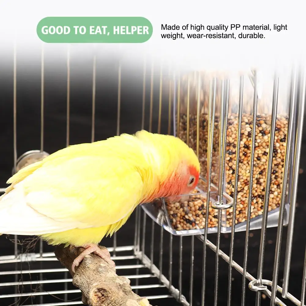 

1PCS Automatic Bird Feeder No-Mess Bird Feeder Parrot Feeder Cage Accessories For Budgerigar Canary Cockatiel O9P3