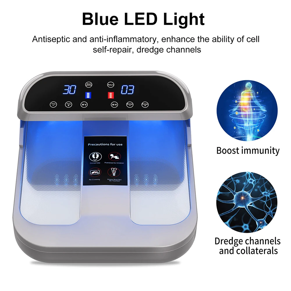 Physiotherapy Red&Blue Light Terahertz Foot Therapy Devices Foot Massager Tera Hertz Wave Frequency Machine Health Care Gifts