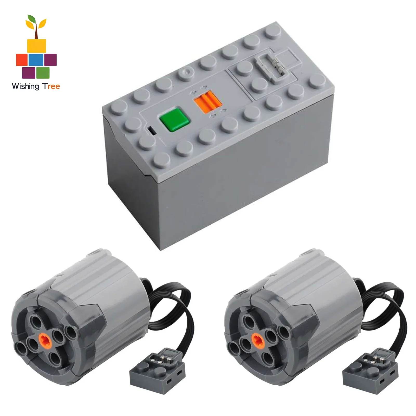 

3 шт. набор строительных блоков с функцией питания с батарейным блоком AAA, двигатели XL для поезда MOC, конструкция модели «сделай сам»