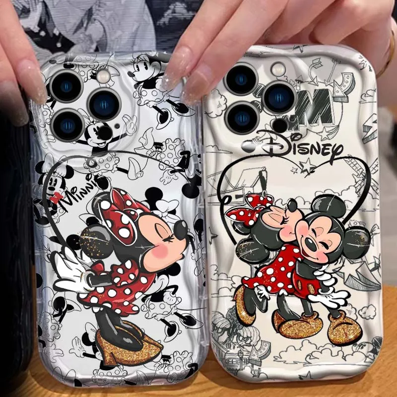 

Minnie Mickey Cute For Apple iPhone 17 16 16E 15 14 13 12 11 XS Air Pro Max Plus Wave Oil Soft Funda Phone Case