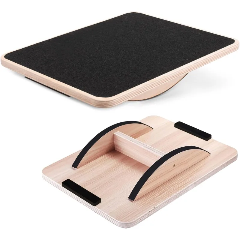 

Yes4All 350LBS Professional Wooden Balance Board for Leg Workout, Anti-Slip Rocker Board, Wobble Board for Standing Desk
