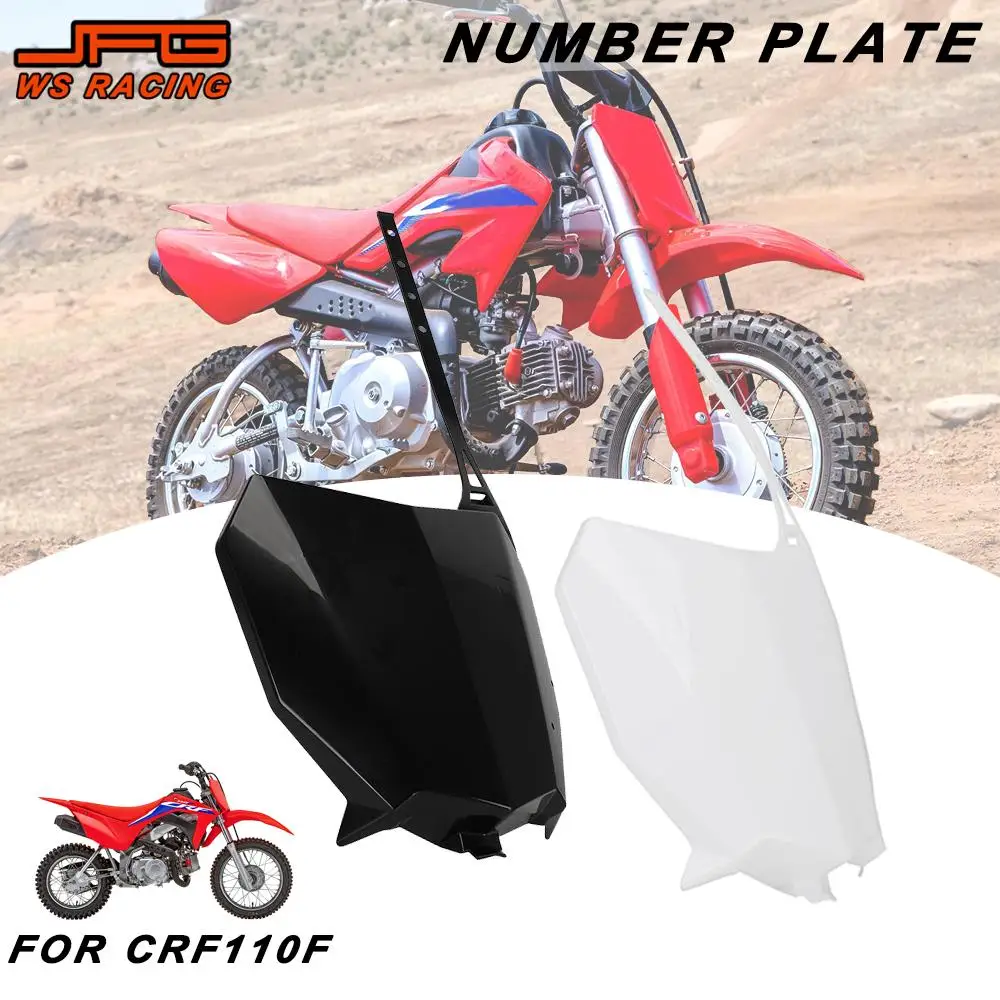 Fairing Front Number Plate Motorcycle Accessories Front Name Panel PP For Honda CRF110F CRF 110F 2019 2020-2024 Dirt Pit Bike