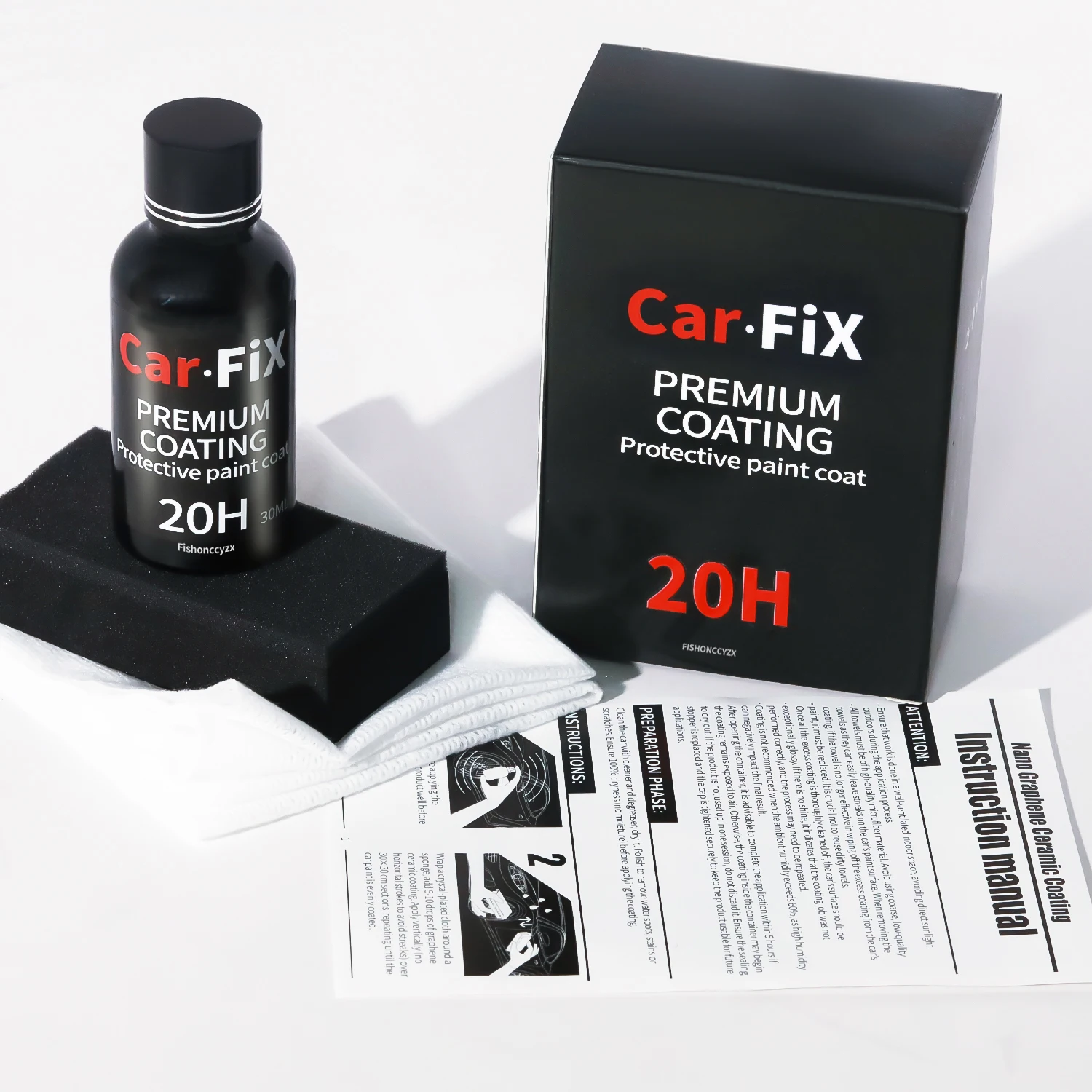 Car Wax Ceramic Coating - 20Hカーコーティング研磨ワックス、傷防止塗装保護、5年保証、光沢延長、塗装仕上げセラミック液体ガラス