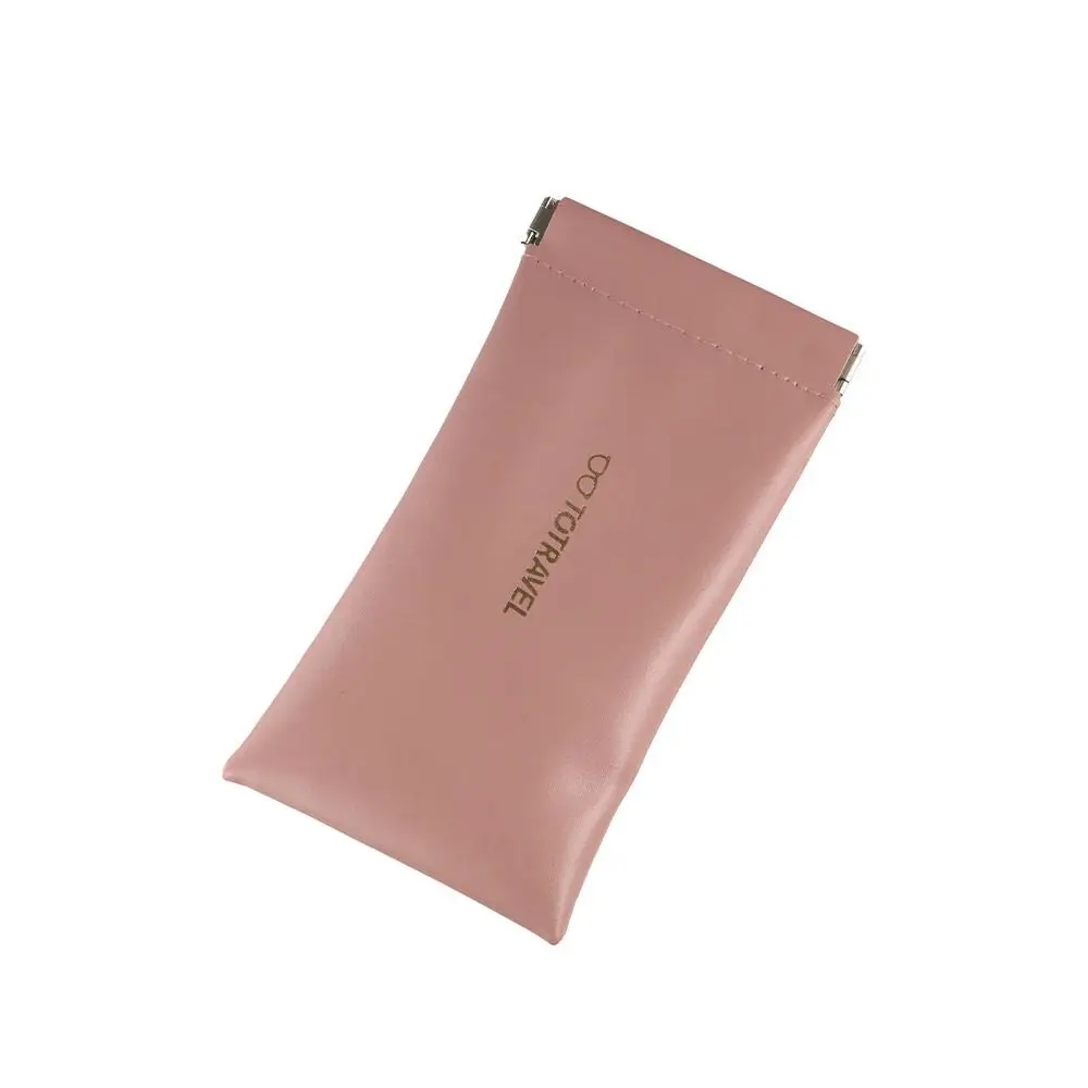 Pu Leather Self-closing Glasses Bag Makeup Bag Leaf Spring Bag Mini Cosmetic Bag Coin Purse Lipstick Storage Bag Eyeglass Bag