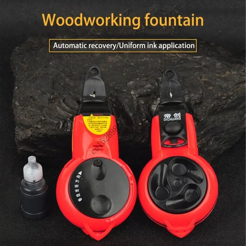 H7EA Spring Line Line Line Chalk Cenly 15M Nylon String for Woodworking and Crafts