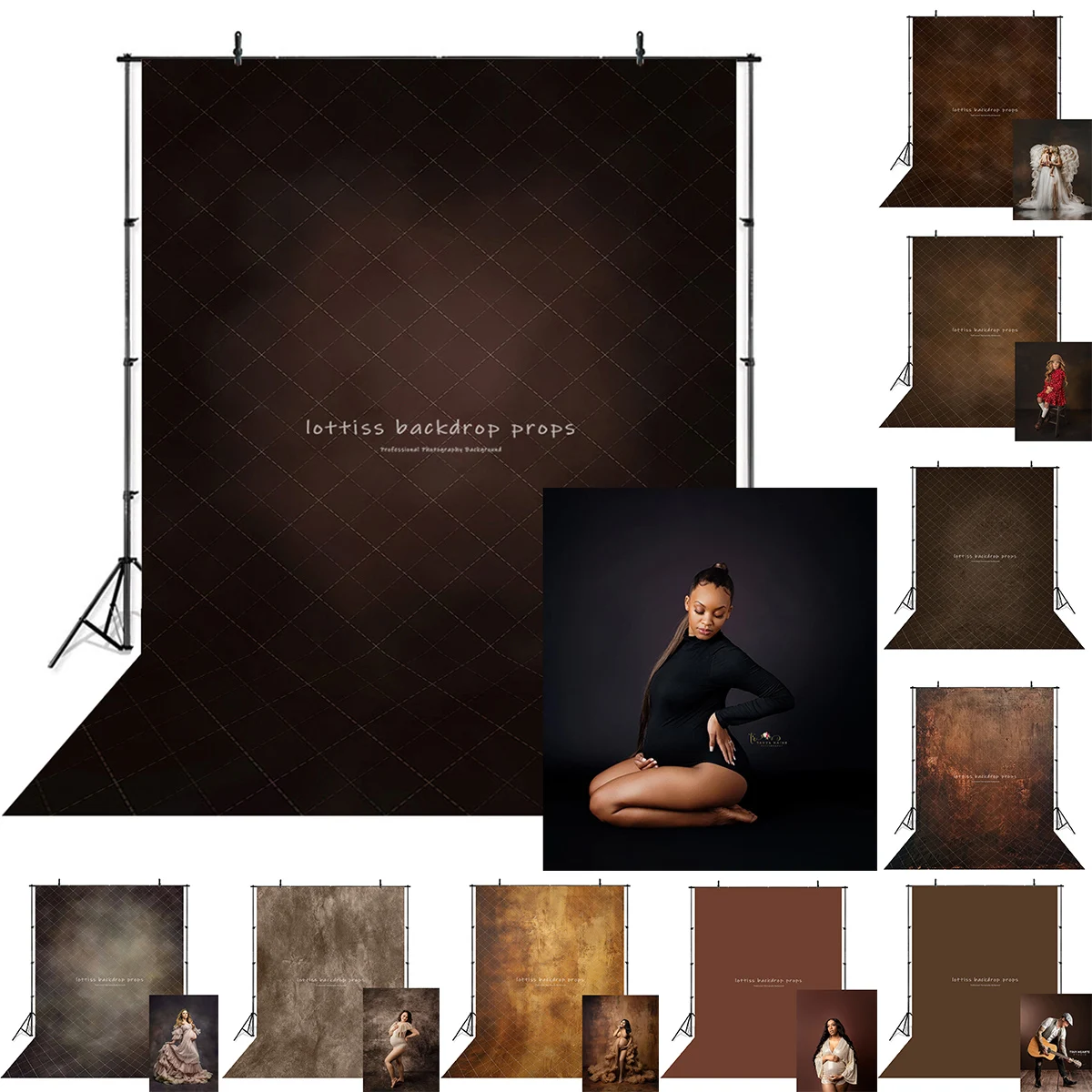 

Dark Brown Solid Textured Backdrops Kids Girl Photography Child Adult Photocall Decors Newborn Photostudio Brown Backgrouds