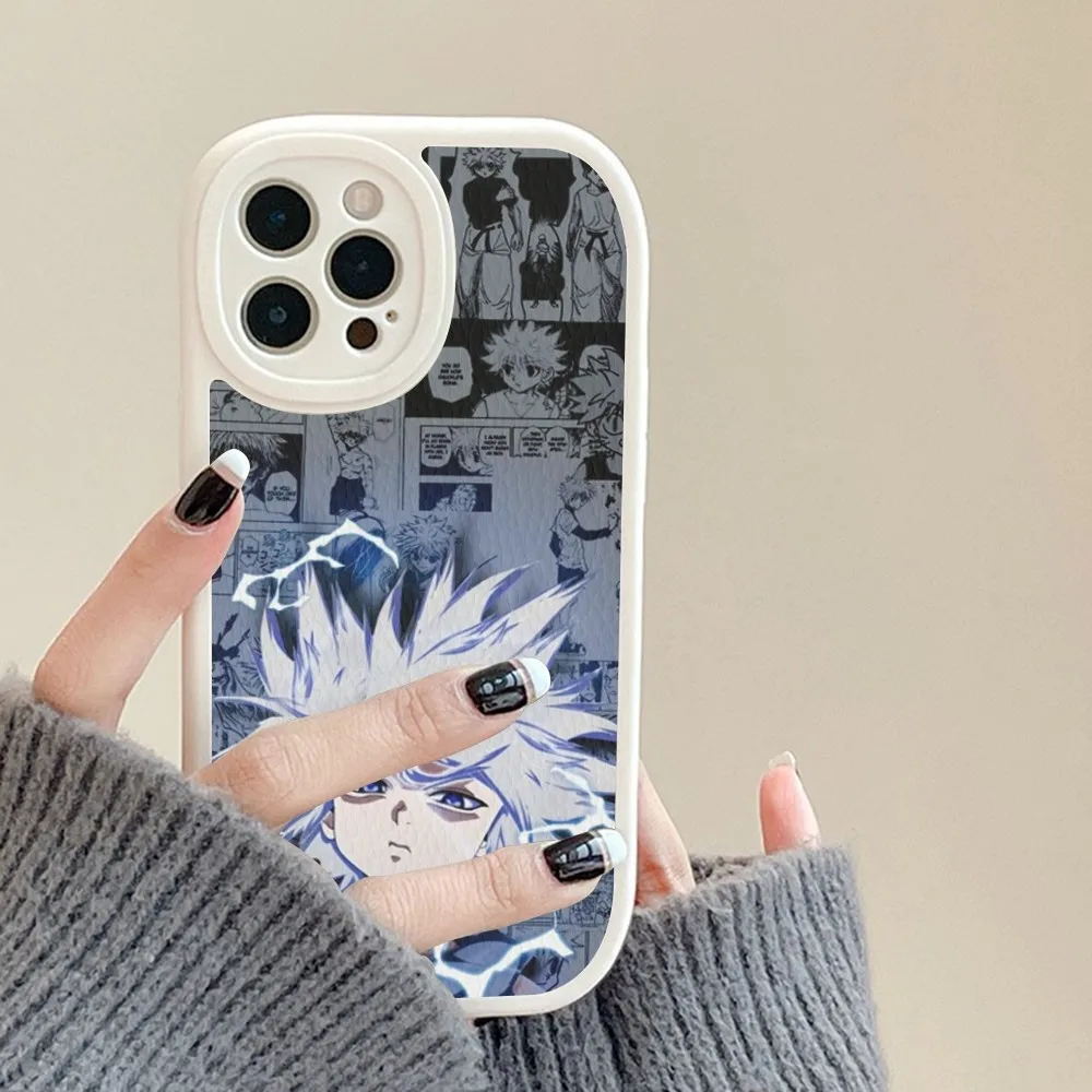 هنتر X هنتر كيلوا Zoldyck أنيمي الهاتف حافظة جلد صلب آيفون 14 13 12 Mini 11 14 Pro Max Xs X Xr 7 8 Plus Fundas