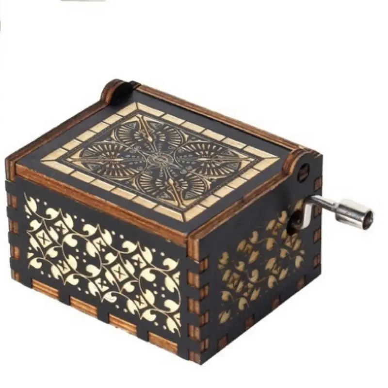 Music Box Anime Theme Music Merry Go Round of Life Wooden Hand Cranked Musical Box New Year Birthday  Mother's Day Gift view 2