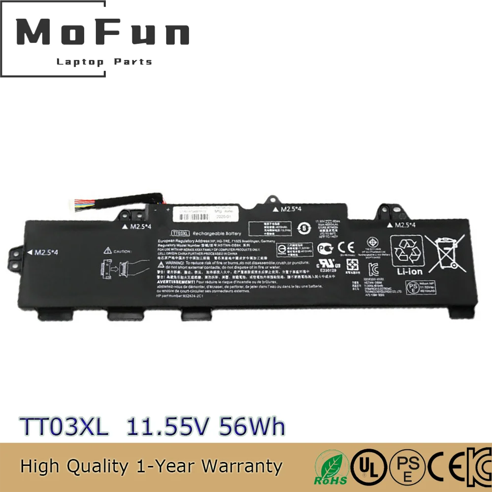 

Original TT03XL 11.55V 56Wh Laptop Battery Battery for HP EliteBook 755 850 G5 ZBook 15U G5 850 G6 15U
