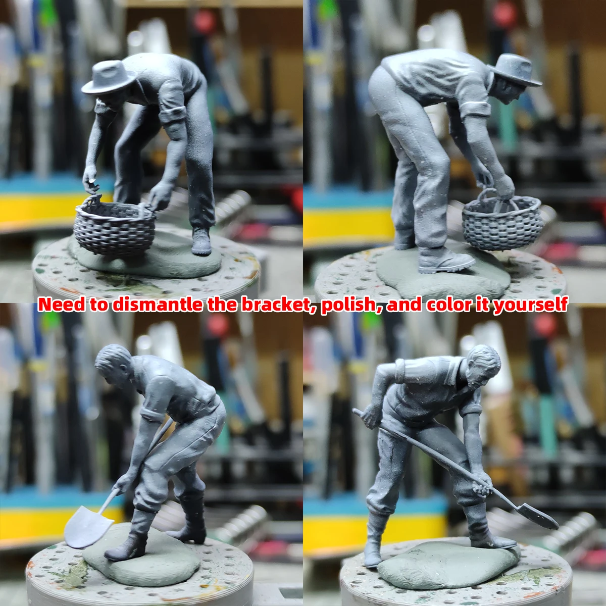 Maßstabsgetreue Miniatur-Modellbausätze Figuren Diorama Migrantenarbeiter Zivilisten Allmähliche Menschen Figurenset 1/35 1/43 1/48 1/64 1/72 1/87 Ho Z – Detail 10