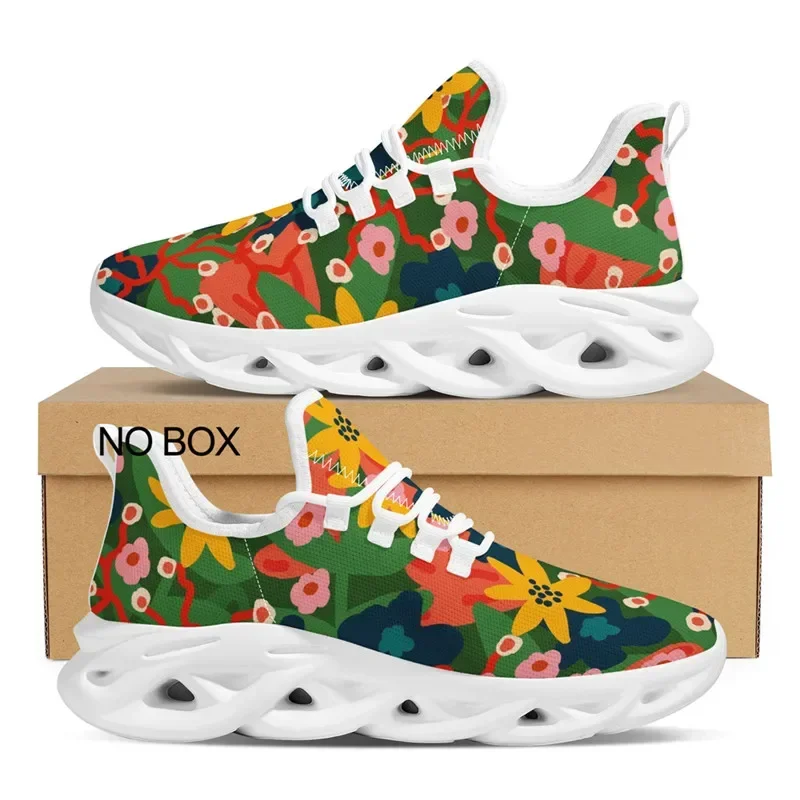 3D Flowers Fashion Women's Flats 2022 Couple Sneakers Lace-up Ladies Colorful Walking Spor Ayakkabılar Dropshipping