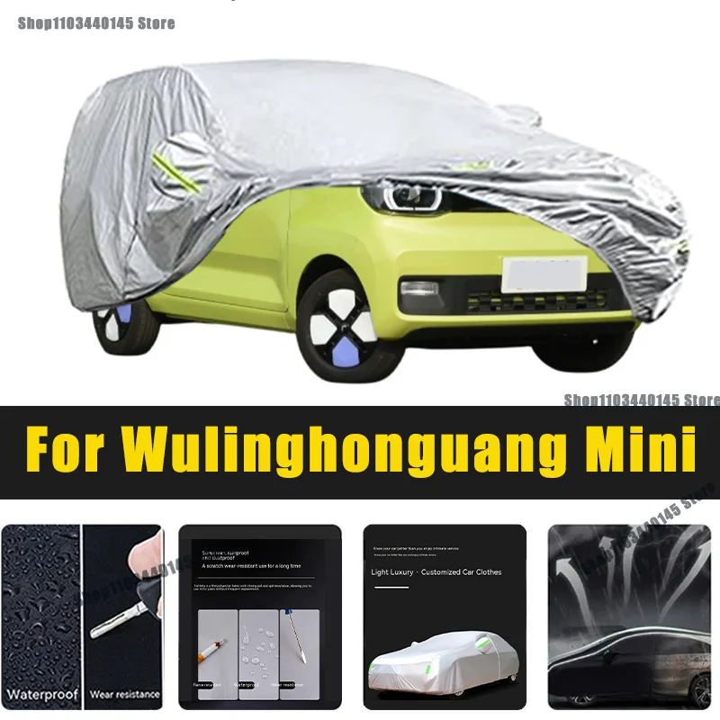 

Full Car Covers Outdoor Sun UV Protection Dust Rain Snow Oxford cover Protective For Wulinghonguang Mini Accessories