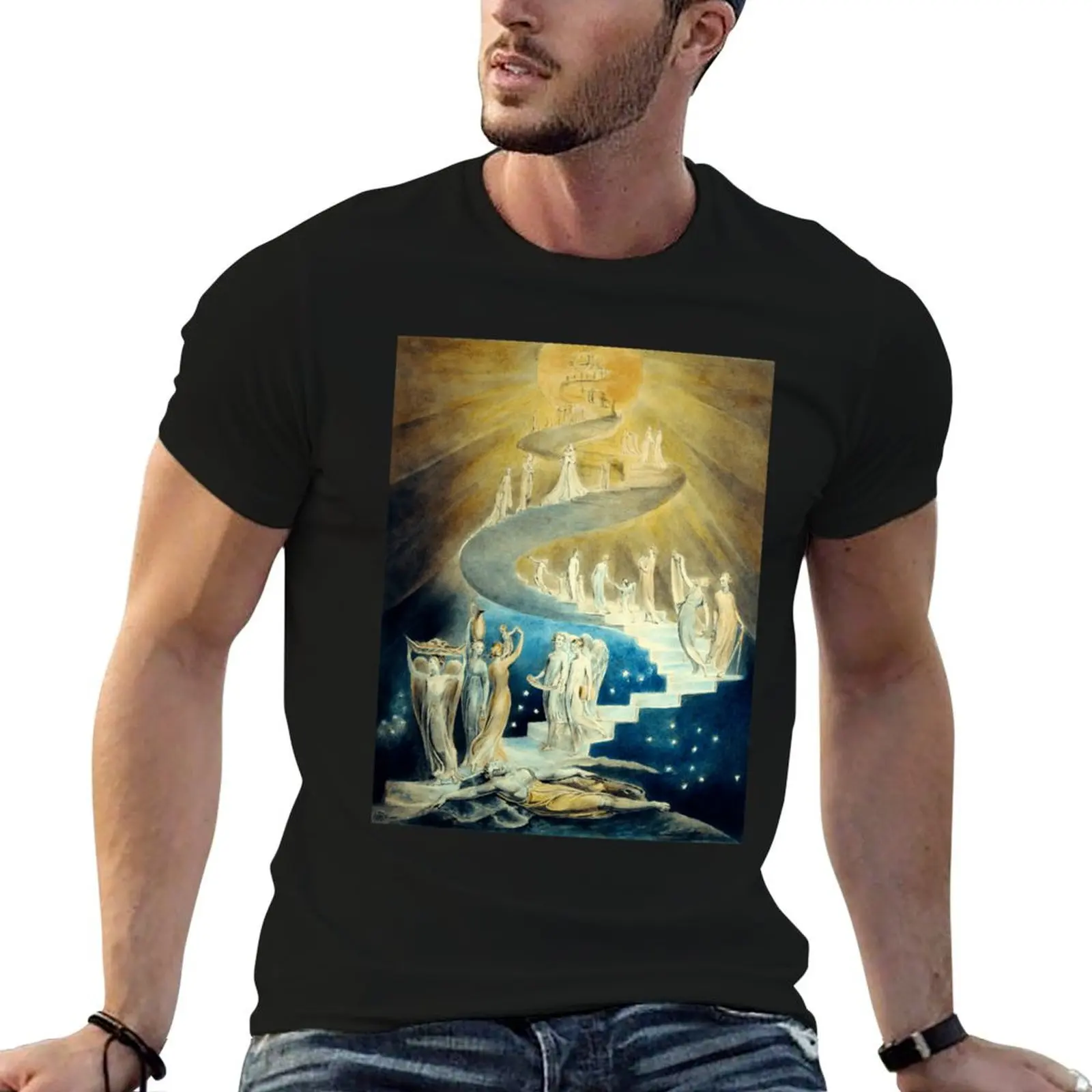 Jacob's Ladder - William Blake\t T-Shirt man clothes street wear cute clothes shirts graphic tee men