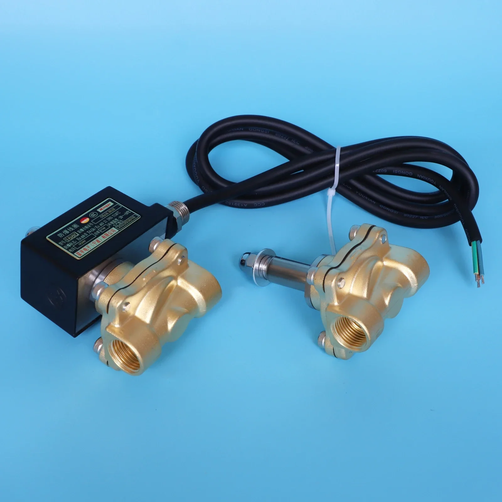 230v Diaphragm Gas Normally Closed 2 Way Brass Water Solenoid Valve 1/2 Gas Ex Explosion-proof Solenoid Valve