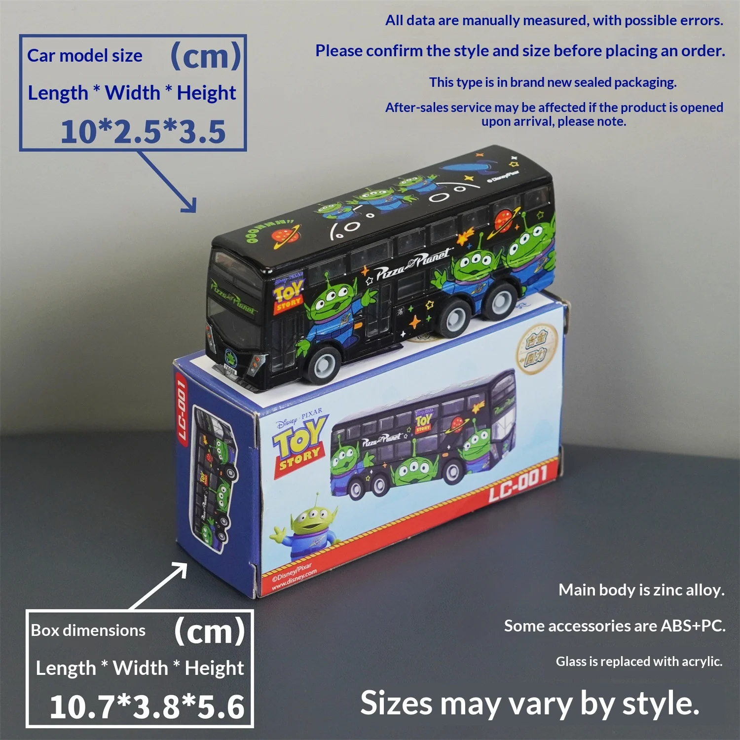 รถแท็กซี่ธีมทอยสตอรี่และสติทช์ รุ่นลิมิเต็ดอิดิชั่นจากฮ่องกง ของสะสมโมเดลรถหล่อโลหะผสม