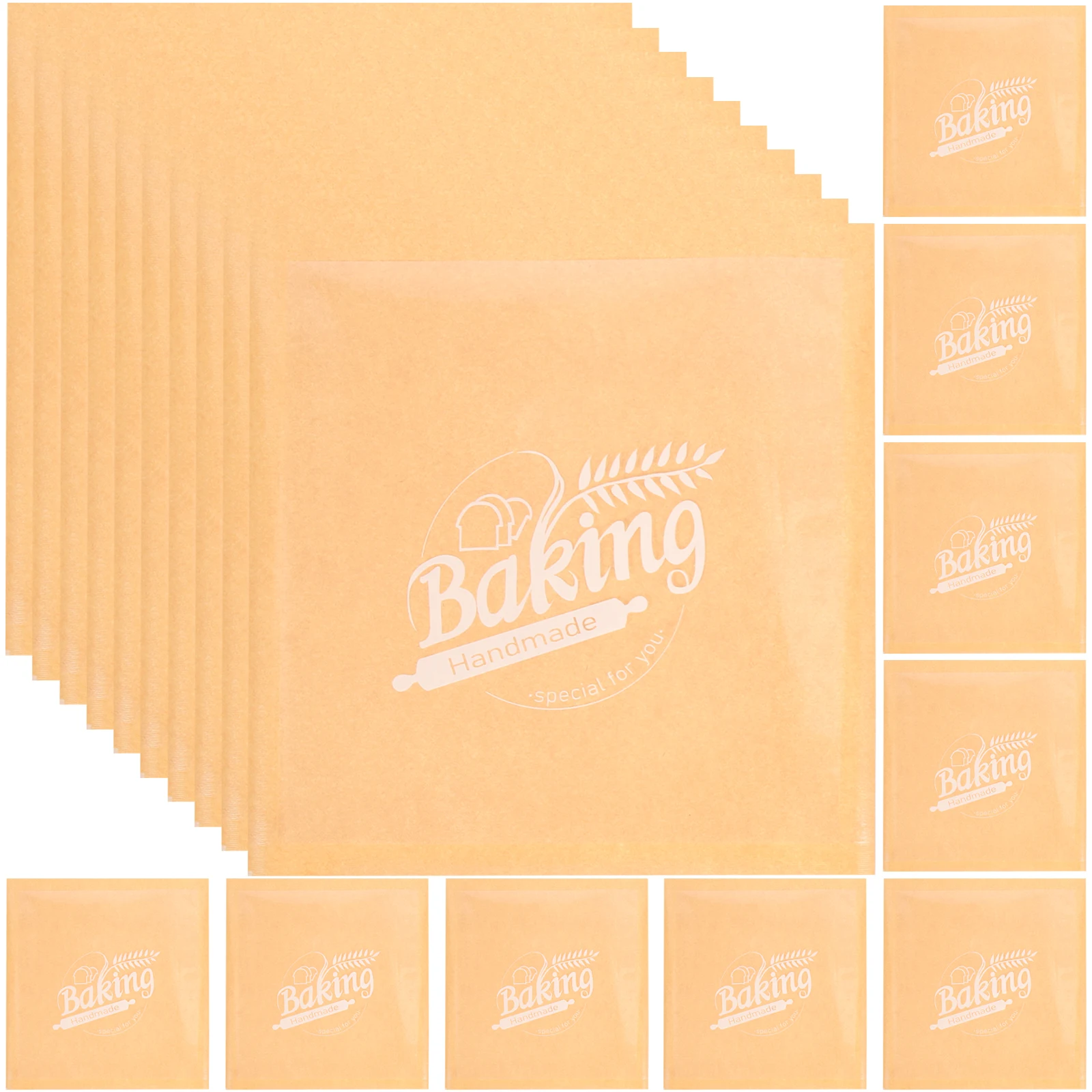 

100Pcs Paper Bread Bags Multi-Function Disposable Oil-Proof Food Packaging Bags for Bakery Cookies Sandwich Household Bread Bag