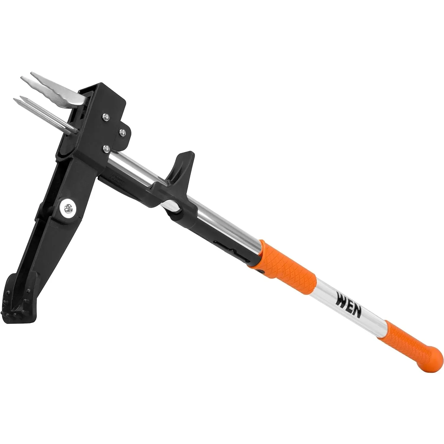 GA1139 Weed, Root, and Dandelion Removal Stand-Up Gardening Weeder, Silver, Orange