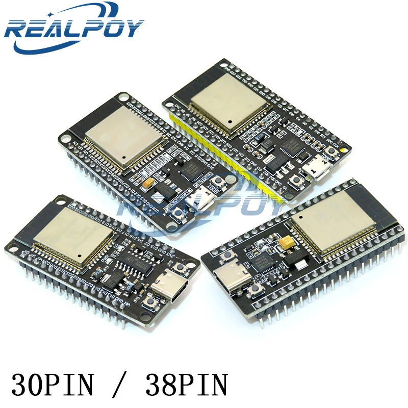 ESP-32S ESP-WROOM-32 Placa de desarrollo ESP32 30P/38P Bluetooth y WIFI CPU de doble núcleo con bajo consumo de energía MCU ESP-32