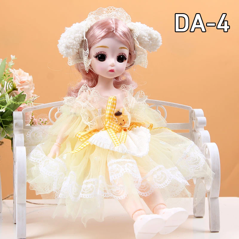 GIHOO 30CM Bewegliche Gelenk Puppe Mädchen Dress Up DIY Spielzeug Nette Sicherheit Baby Puppe Babys Kleinkind Prinzessin Schöne 3D Make-Up puppenhaus Puppe 6