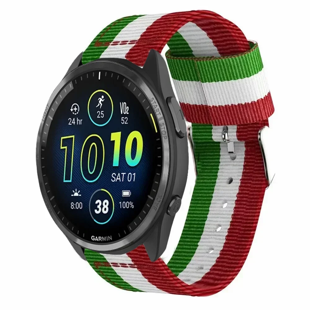 Холщовый нейлоновый ремешок 22 мм 20 мм для Garmin Forerunner 970 570 965 265 165 55 Approach S50, браслет Garmin Active 6 5 Venu 3 2 ремешок