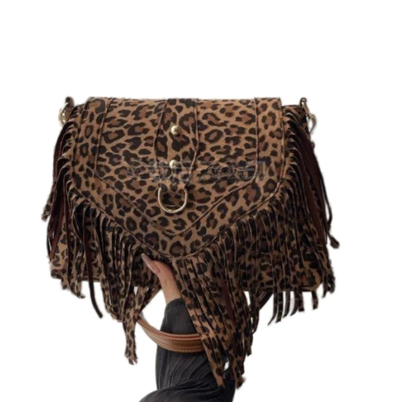 

Женская сумка в западном джинсовом стиле с бахромой, новинка 2026 года, осенне-зимняя сумка через плечо, богемная сумка Merad, вместительная сумка-тоут