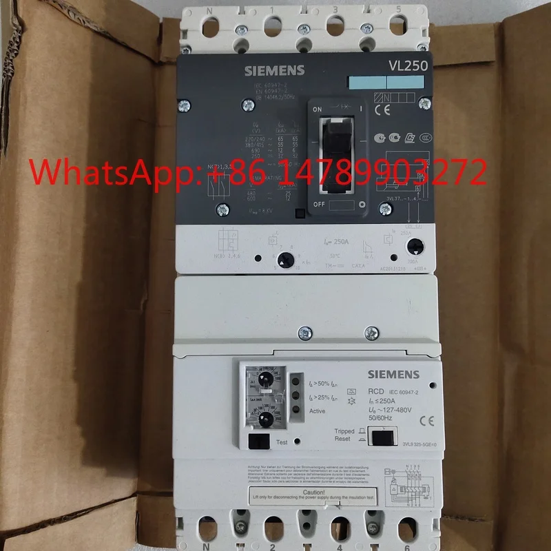 VL250N 3VL3725 MCCB 4P 250A PLC PV Solar Din Rail Cabinet Safeguard