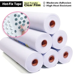 Hot fix paper tape 24 28 32CM wide iron on heat transfer film super adhesive quality for HotFix rhinestones crystals DIY tools