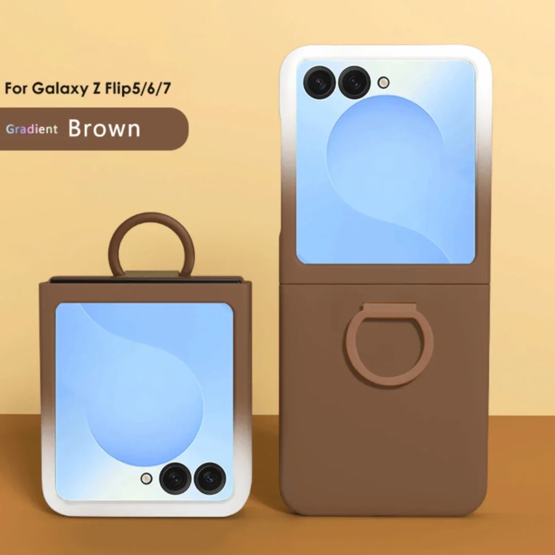 Hartschalen-Handyhülle mit Farbverlauf und Ring für Samsung Galaxy Z Flip 8 7 FE 6 5 Flip7, Schutzhülle mit großem Sichtfenster – Detail 27