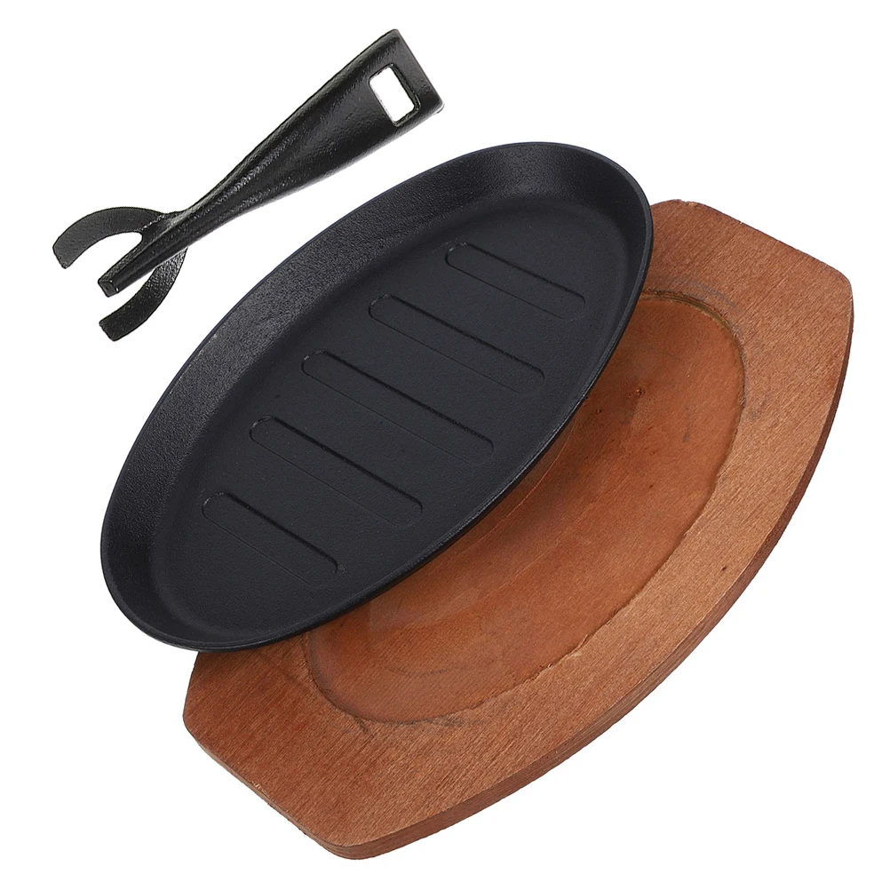 

Набор чугунной посуды: сковорода-гриль для стейков, овощей, морепродуктов, универсальная сковорода для барбекю, чугунная тарелка для теппаньяки