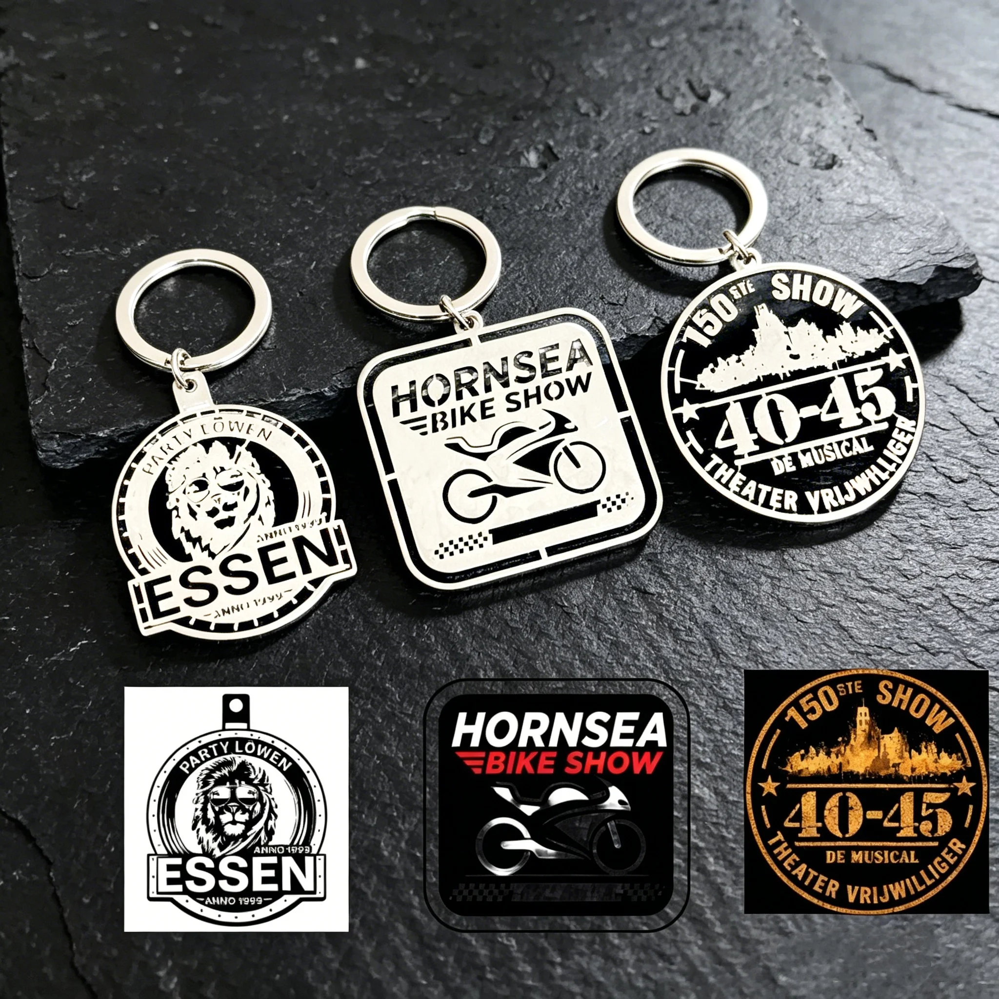 

Customized Company Logo Keychain Club Logo Picture Keyring Personalized Stainless Steel Company Logo Commemorative Gift