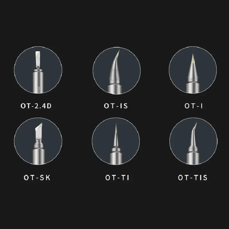 MECHANIC OT Series Integrated Long Solder Iron Tip External Heat Rapid Heating Welding Tips Suit for T12 Pro Soldering Station