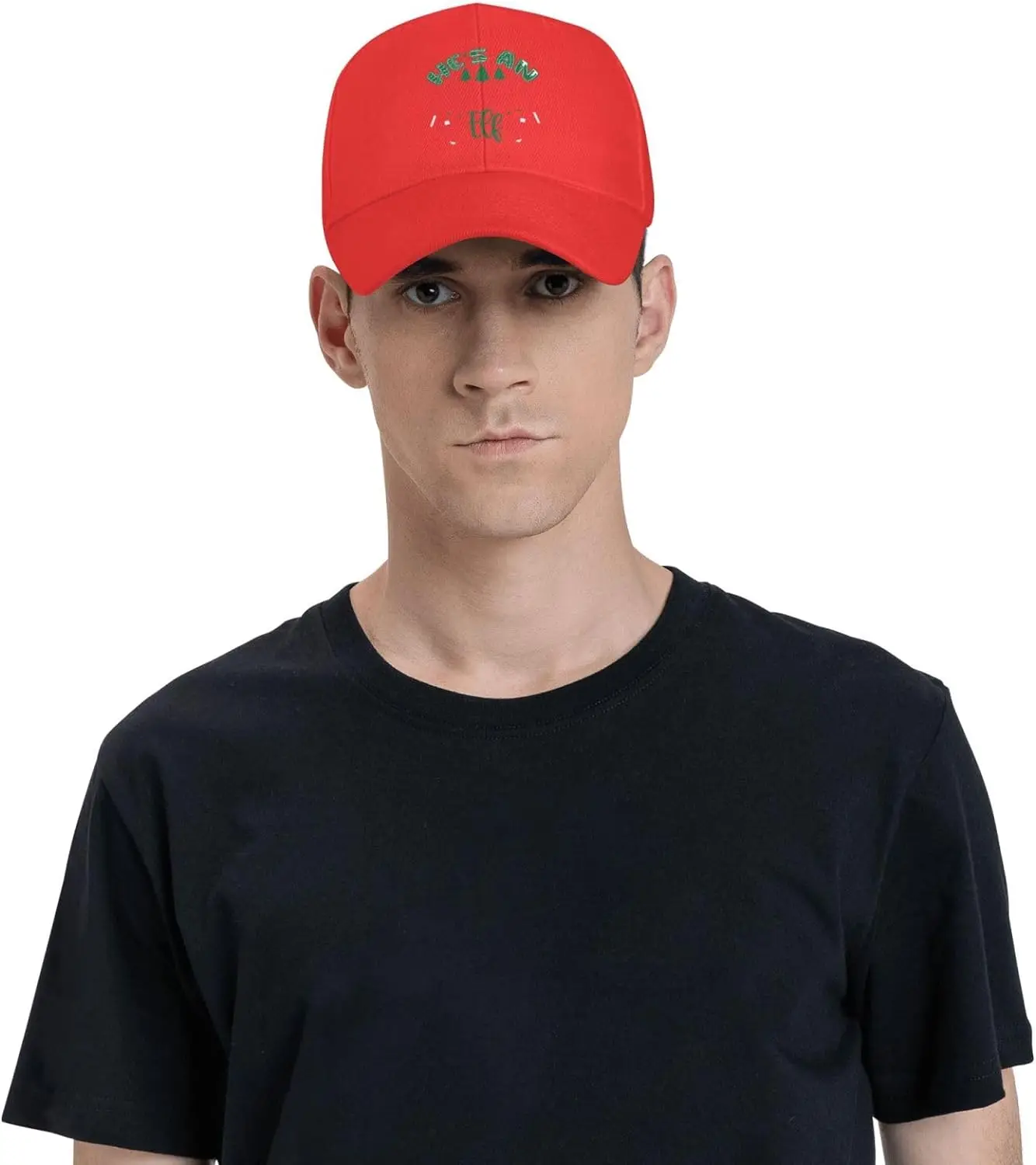 He's an Angry Elf Distressed Dad Hats for Men 90s Washed Cotton Adjustable Strapback Cap Hats image 6
