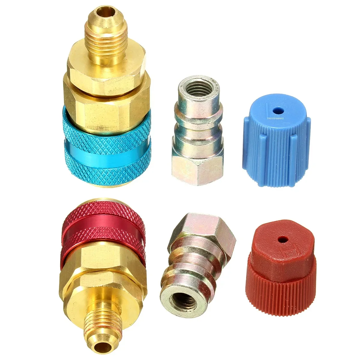 For Ford for BMW for Audi Car Air-conditioning R134A A/C Manifold Gauge Quick Fitting High and Low Quick Coupler R134A Adapter