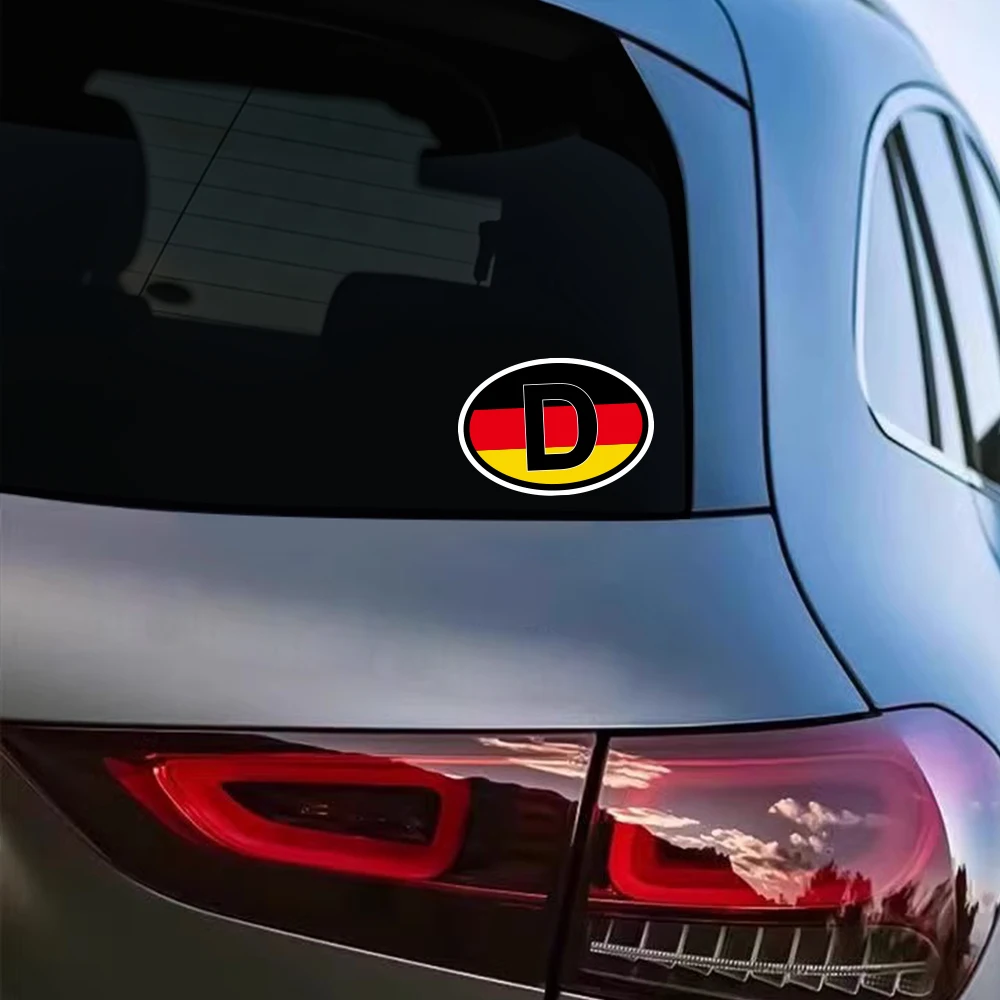 Germany Flag Oval Shaped Car Stickers Creative Waterproof Styling Decal Auto Motorcycle Decoration PVC Sticker Car Accessories